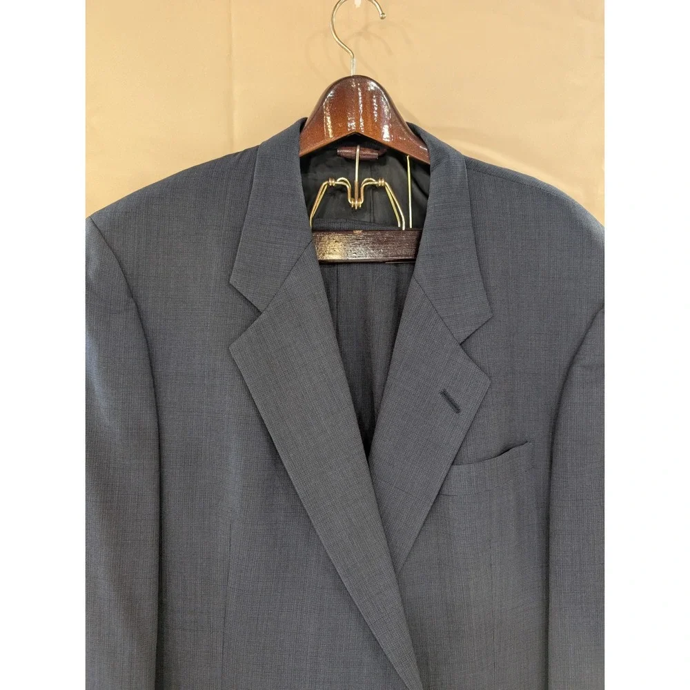 Hart Schaffner Marx Parisian‎ Men's Blue Worsted Wool Two Piece Suit 51L - Picture 2 of 8